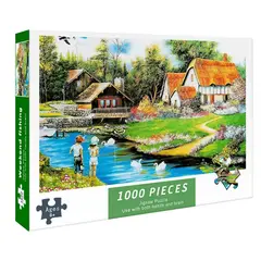 GENERICO - Rompecabezas diseño de puente pequeño en la montaña 1000pzs Puzzle Small