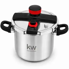 KITCHENWARE - Olla a Presión KW Oxford 8LT Acero Inoxidable Triple Válvula