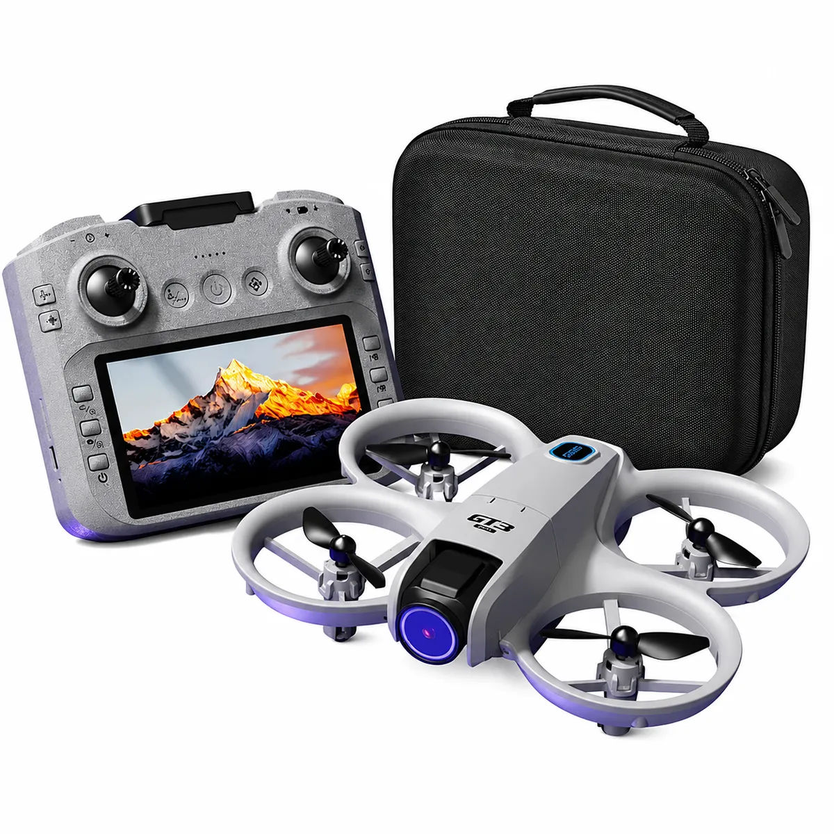 ACTUAL - Drone Plegable con Cámara Dual HD, Flujo Óptico, WiFi y Control con Pantalla 4,3"