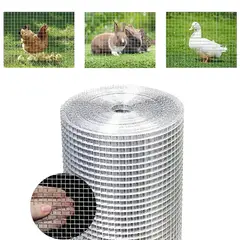 GENERICO - Malla Soldada Galvanizada 12 90cm Alto X 30mt Largo Plateado