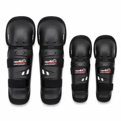 GENERICO - Kit De Protecciones Rodilleras Y Coderas Moto Bicicleta 4pcs Negro
