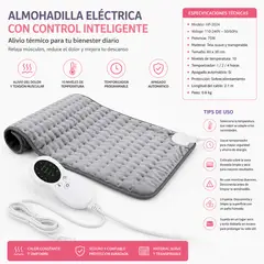 MOVI - MANTA ELECTRICA PARA FISIOTERAPIA 55X30 CMS, CON CONTRO DE TEMPERATURA