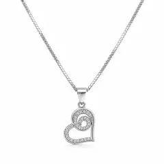LK LUKSO - Collar Corazón Circón Plata 925