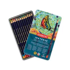 DERWENT - Lápices Acuarelables Inktense - Set de 12 Colores