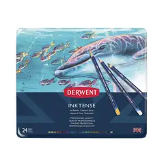 DERWENT - Lápices Acuarelables Inktense - Set de 24 Colores
