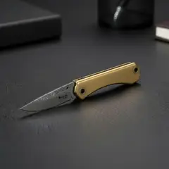 KOYAM - Mini Cuchillo de Escritorio y Colección en Acero de Damasco