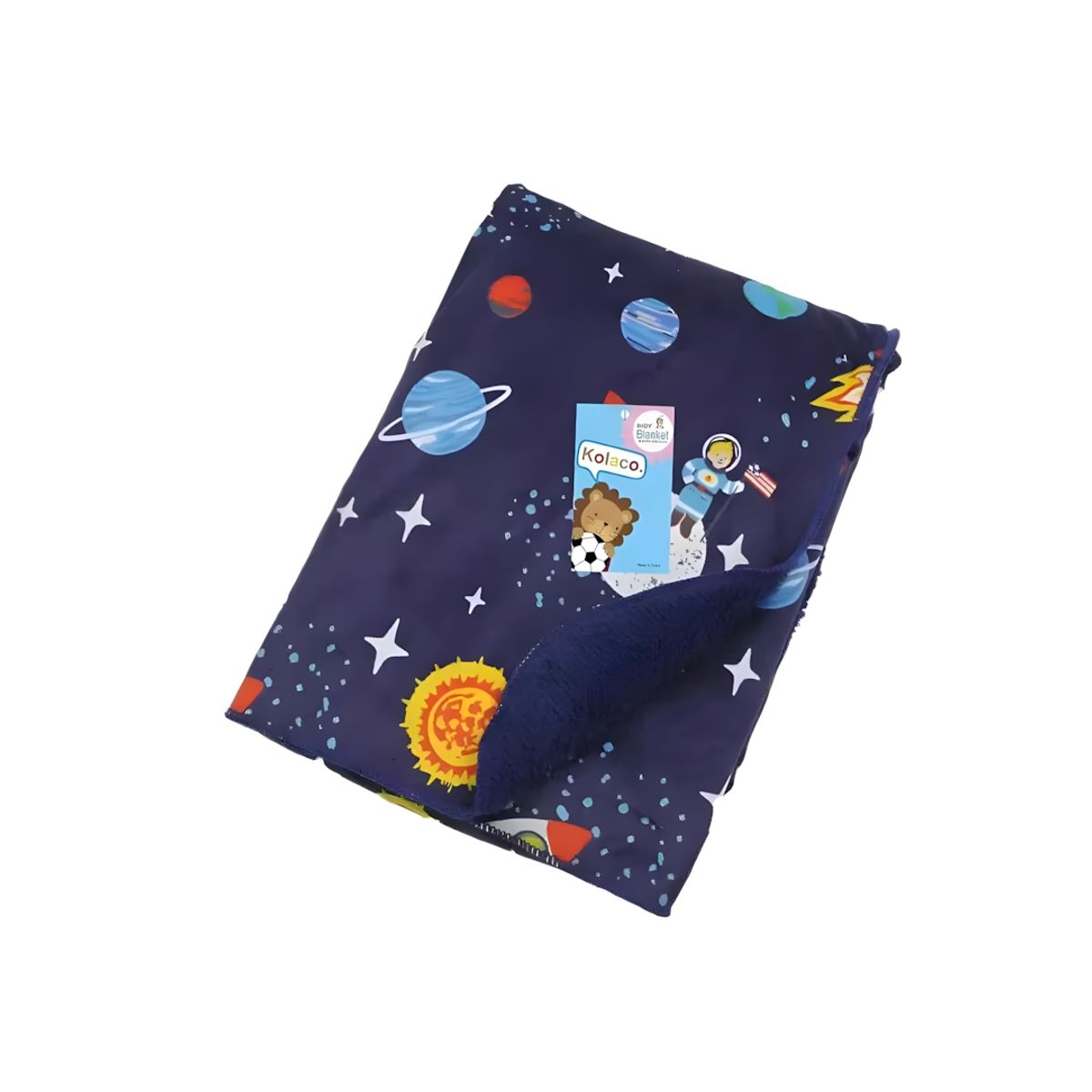 Manta Frazada Para Bebé Polar Suave 102x76 cm Azul Espacial - BABYMINE, marca BABYMINE - Foto Principal