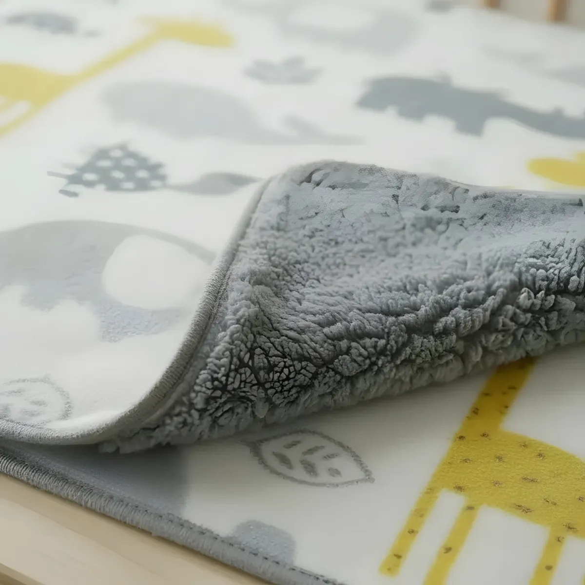 Manta Frazada Para Bebé Polar Suave 102x76 cm Gris Animales - BABYMINE, marca BABYMINE - Foto 2