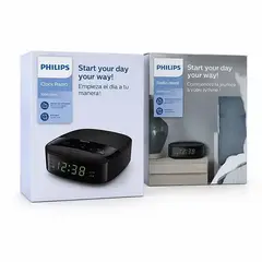 PHILIPS - Radio Reloj Digital 3205 Color Negro