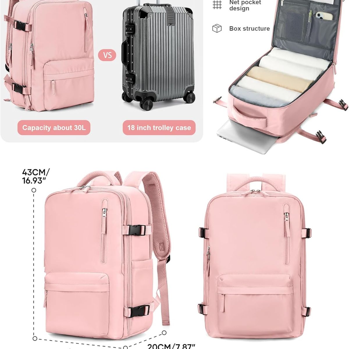 AMBM SHOP - Mochila De Viaje Cabina Avión Impermeable Viral Zapatos Usb