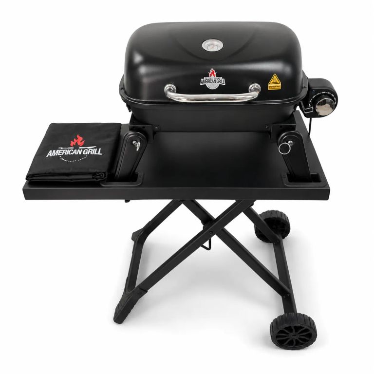 Parrilla Exterior -Interior Electrica E1B Aspen Black + Carro Aspen + Funda S