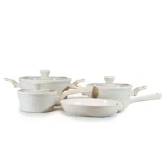 TITANIO - BATERIA DE COCINA CERAMIC LINEN 7 PIEZAS BORKEN