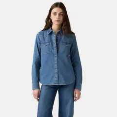LEVIS - Blusa Mujer Heritage Western Denim Azul