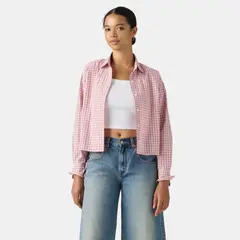 LEVIS - Blusa Mujer Cropped Harlie Shirt Rosado