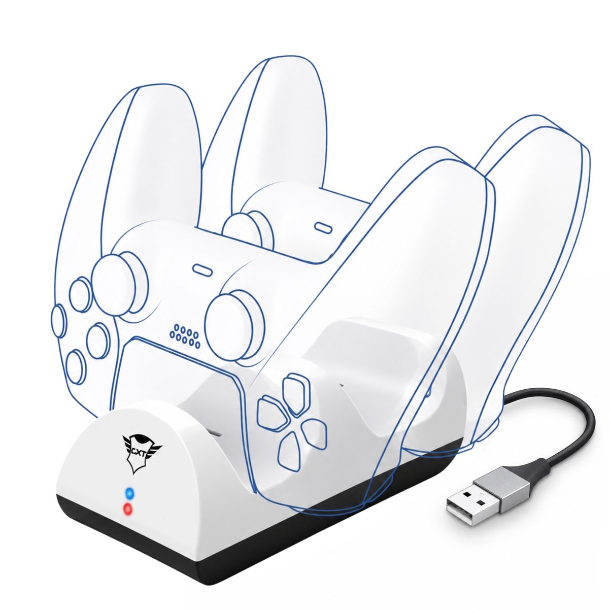 TRUST - Base Carga Dual para Controles PS5 DualSense Trust GXT 254