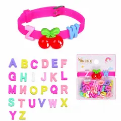 GENERICO - Pulsera Infantil DIY Personalizable Con Letras Y Figuras Silicona