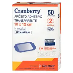 REUTTER - Apósito Adhesivo Transparente, 10x12cm, 50 Unidades, Cranberry de