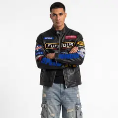 D'JOE - Chaqueta Ecocuero Soft Hombre Fast & Furious