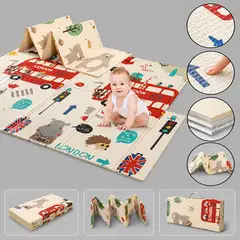 GENERICO - Alfombra Antigolpe Pegable Bebe Reversible 1.50 cm x 1.80 cm x 2 cm