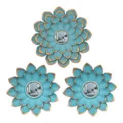 GENERICO - Set 3 Marcos De Espejos Flor De Loto Calipso Deco Grande