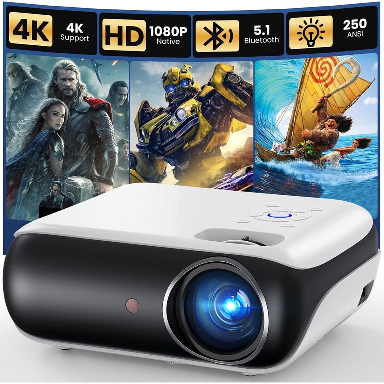GENERICO Proyector Mini HAPPRUN H1 1080P Bluetooth Full HD Portátil