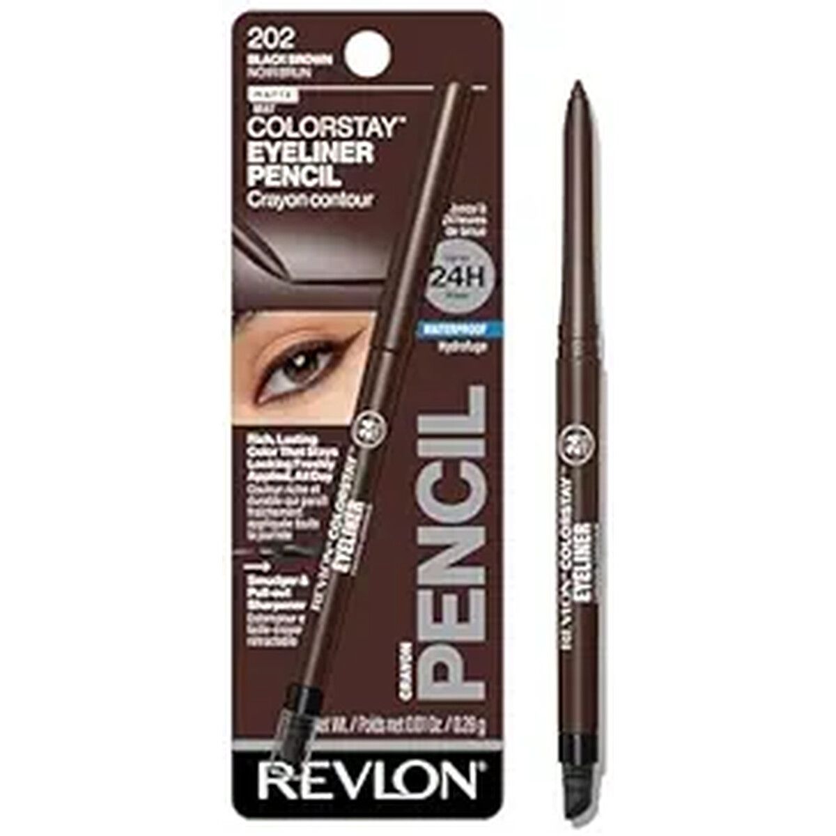 REVLON - Delineador Revlon ColorStay Lápiz Waterproof Black Brown 202