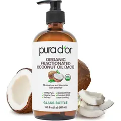 PURE - Aceite Coco Fraccionado Organico Puré Dor 500ml Vidrio