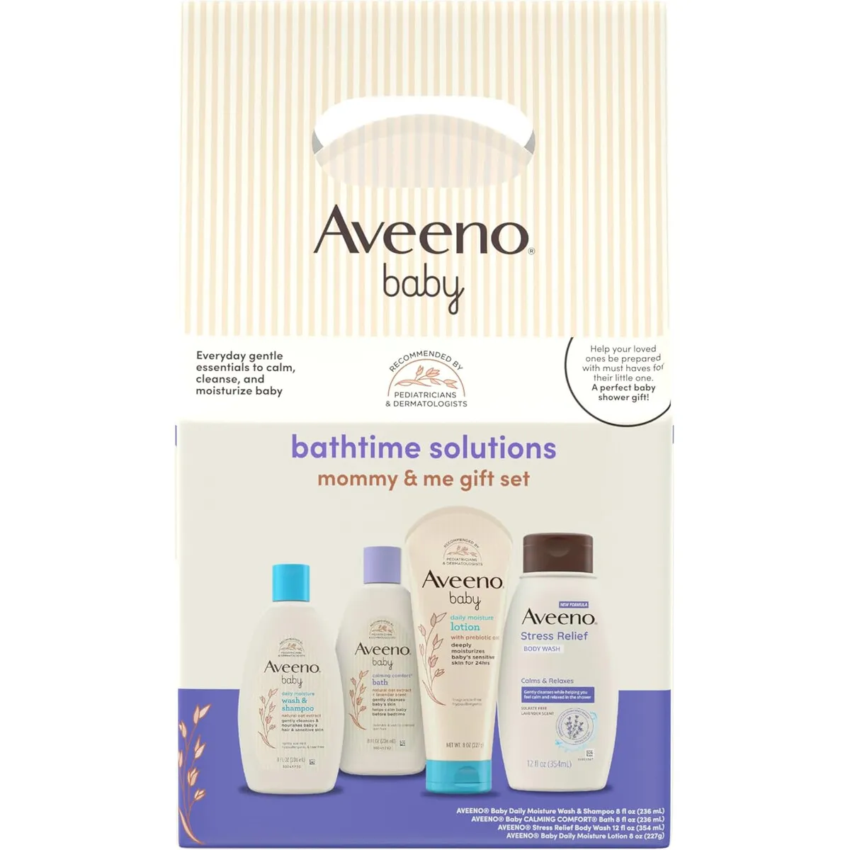AVEENO - Set Baño Aveeno Baby 4 Piezas Hipoalerganico Lavanda