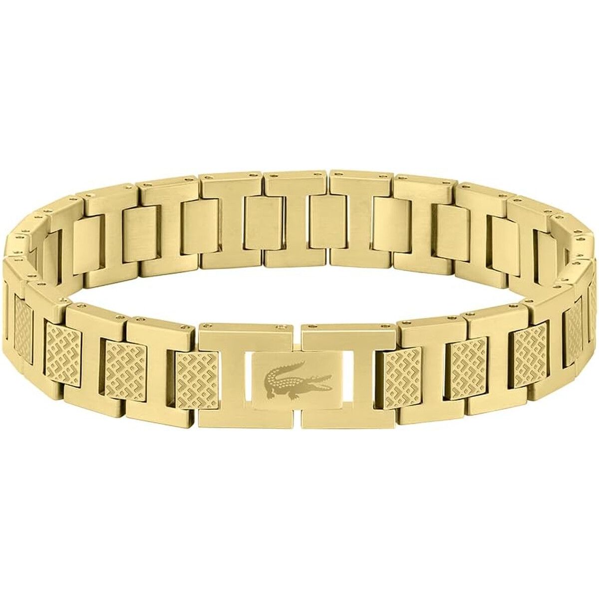 LACOSTE - Pulsera Lacoste Metropole HLink Dorada 190mm Unisex