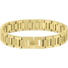LACOSTE - Pulsera Metropole HLink Dorada 190mm Unisex