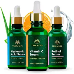 LIFE - Set Facial Tree of Vitamina C Retinol ácido Hialurónico 3x30ml