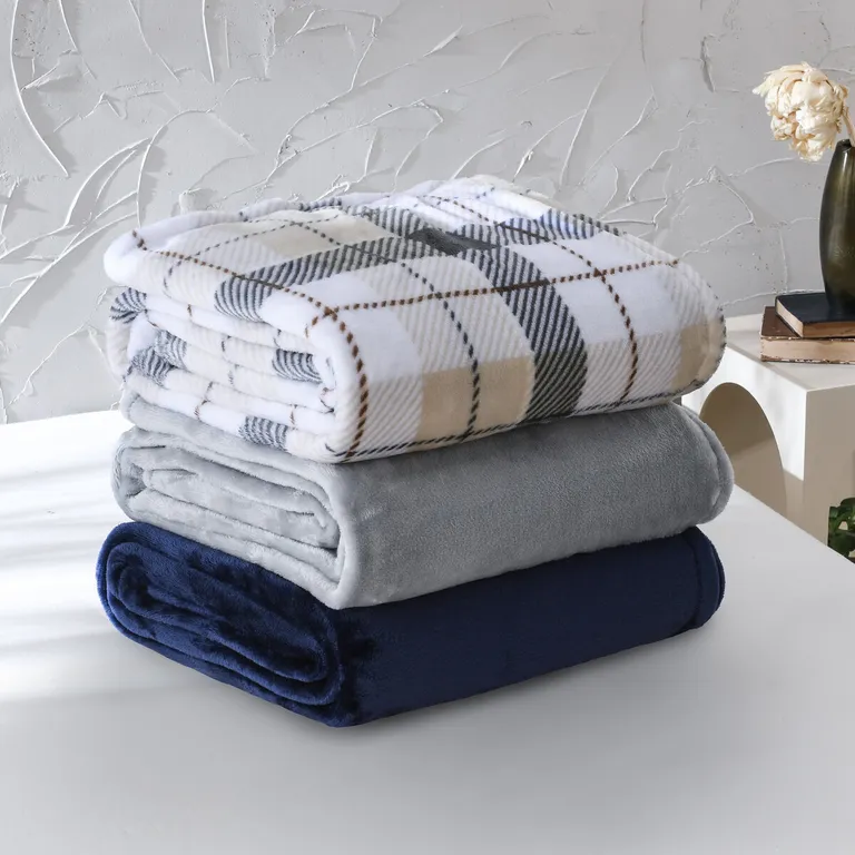 MANTA Mainstays Twin Plaid Suave 167x229cm Reversible