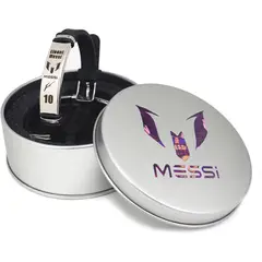 MESSI - Pulsera Silicona Acero Inoxidable Ajustable Impermeable