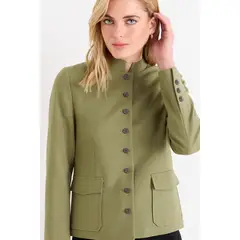 ASH - Chaqueta Lisa Mujer Verde Oliva