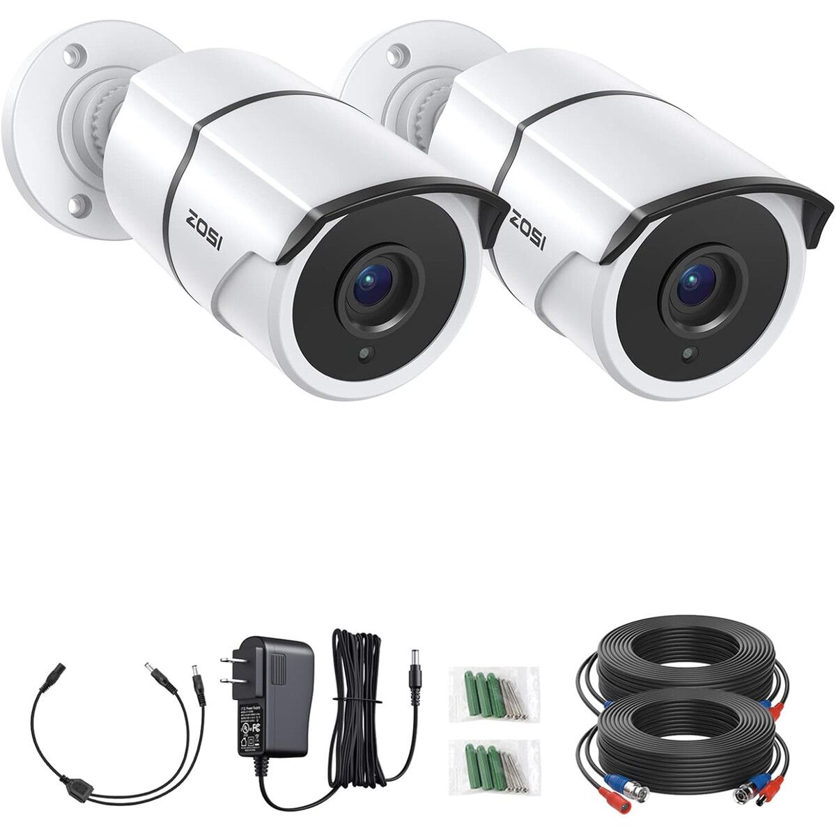 BULLET - Cámaras Seguridad ZOSI 2MP 1080P Bullet Audio Visión Nocturna