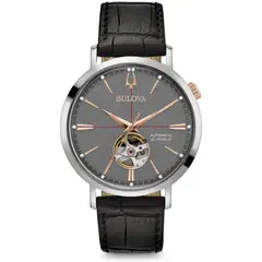 BULOVA - Reloj Classic Aerojet 98A187 Automático Correa Cuero