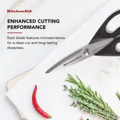 KITCHENAID - Tijera Cocina Classic Acero Inoxidable 22cm Negra