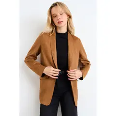 ASH - Blazer Liso Mujer Café