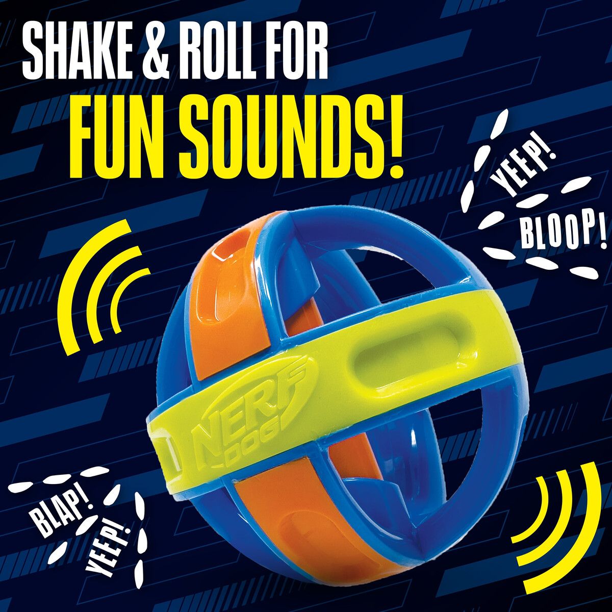 NERF - Pelota Nerf Dog Giggle Ball 5in Juguete Interactivo Perro