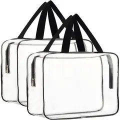 GENERICO - Neceser Transparente HAOGUAGUA Grande PVC 2 Unidades 31x10x23cm