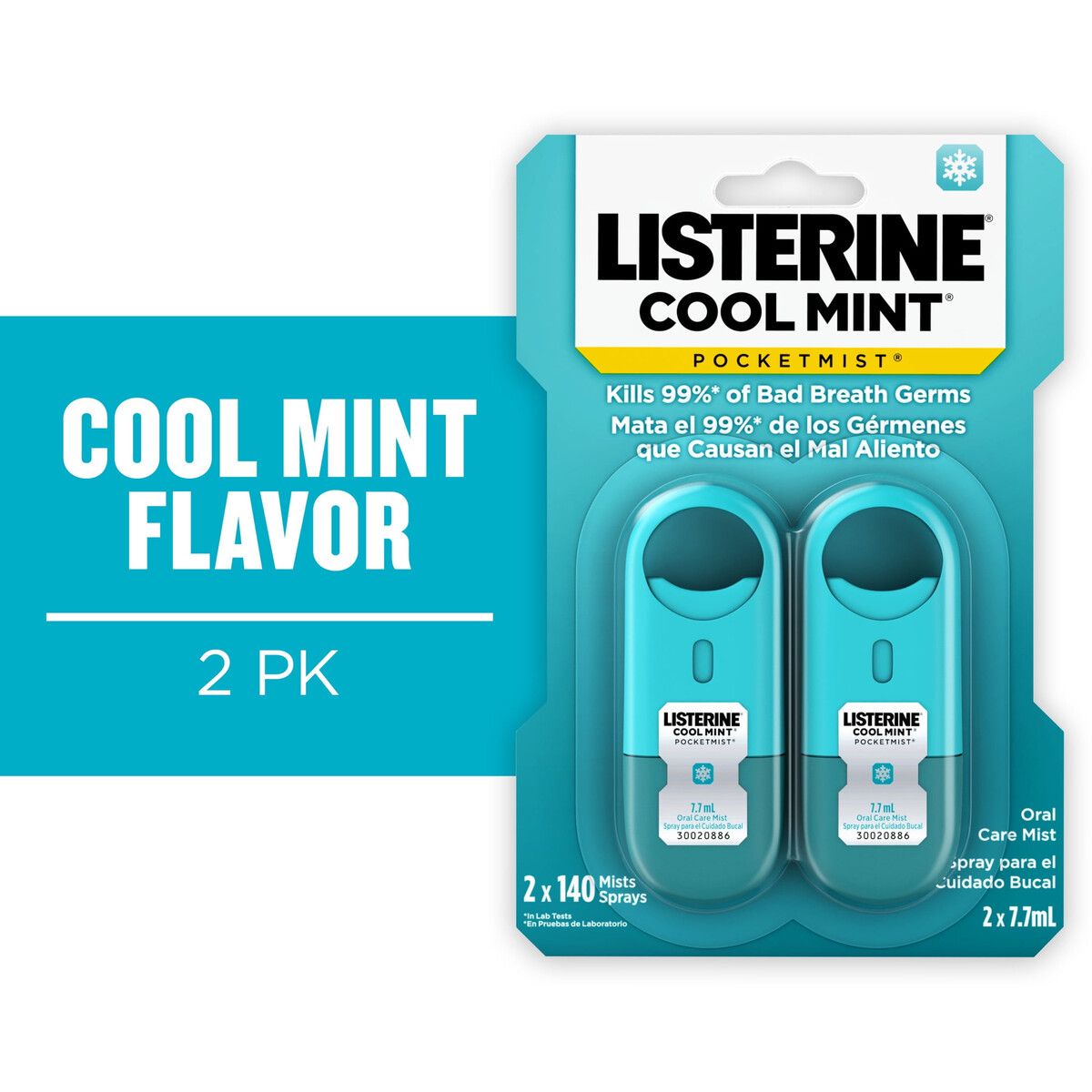 SPRAY - Spray Bucal Listerine Pocketmist Cool Mint 2x7.7mL