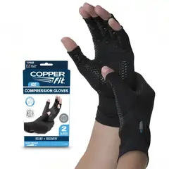 ICE - Guantes Compresión Copper Fit Mentol Talla LXL Alivio