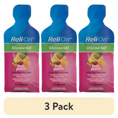 GENERICO - Gel de Glucosa ReliOn 3 Pack 15g Fruit Punch Acción Rápida