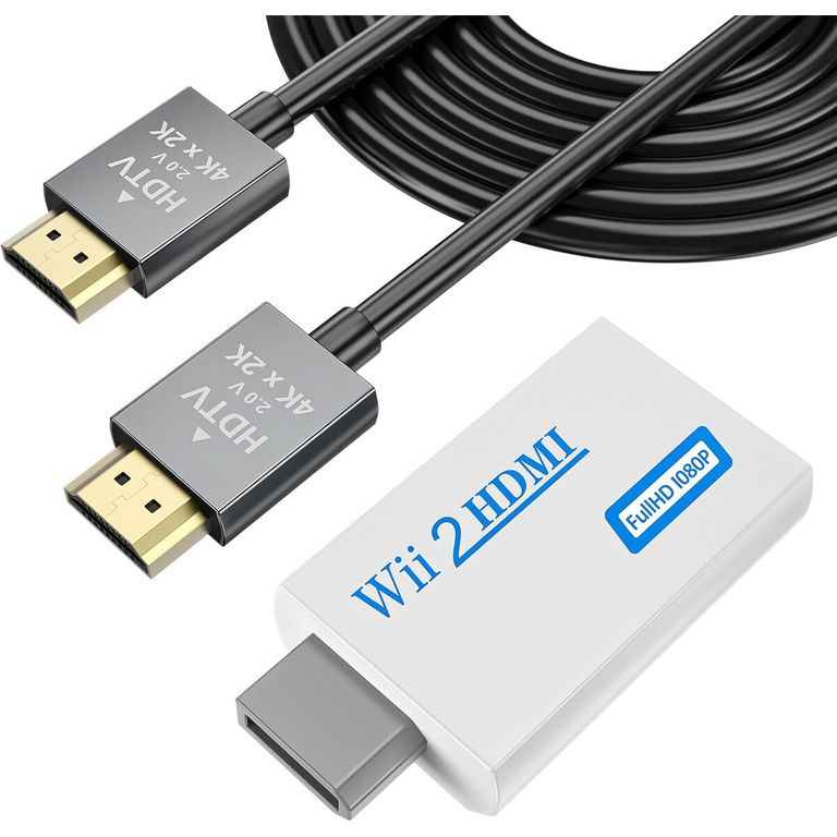 GENERICO Conversor HDMI Wii LA NREUCETS 1080P con Sólida 3.5mm
