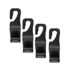 DRIVE - Ganchos Auto Apoyacabeza Universal 4 Pack Negro