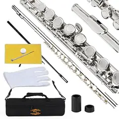 TRAVERSO - Flauta Glory C 16 Llaves Níquel con Estuche