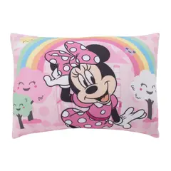 DISNEY - Almohada Minnie Mouse Squishy 12x15cm Reversible Rosada