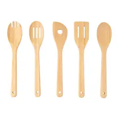 MAINSTAYS - Set Utensilios Cocina 5 Piezas Bambú
