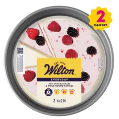 WILTON - Molde Redondo Antiadherente 15cm Set de 2