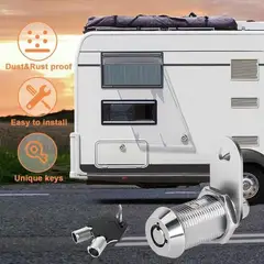 CAM - Cerradura Sartatue 118 Llave Igual 30mm Cromo para RV